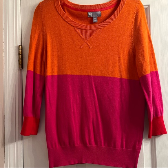 jcpenney Sweaters - Cashmere Blend Tri-Color 3/4 Length Sweater